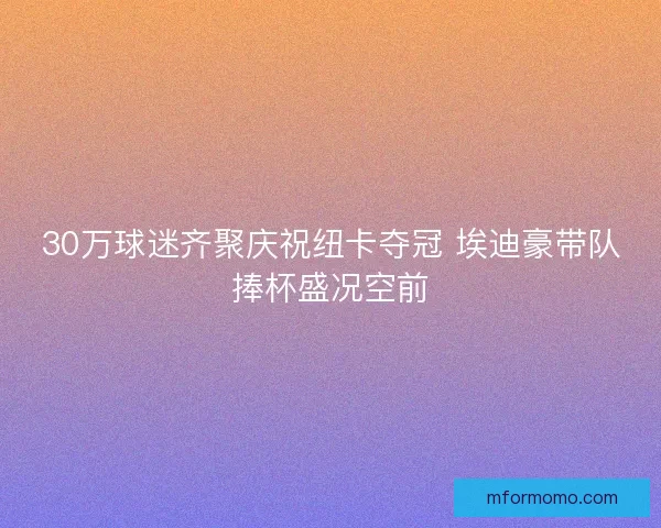 30万球迷齐聚庆祝纽卡夺冠 埃迪豪带队捧杯盛况空前